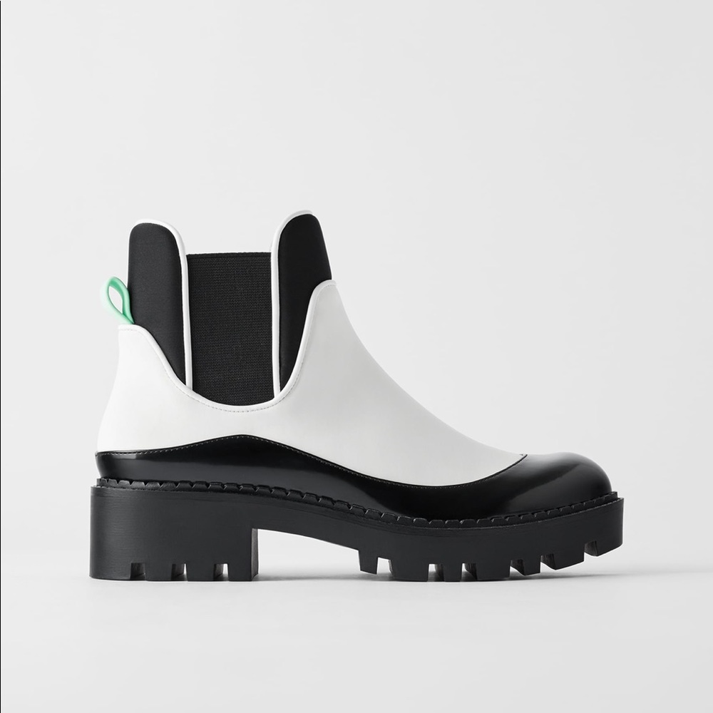 ⚡️MOVING SALE ⚡️
 Zara flat heel ankle boot with pipping ⚡️MOVING SALE ⚡️